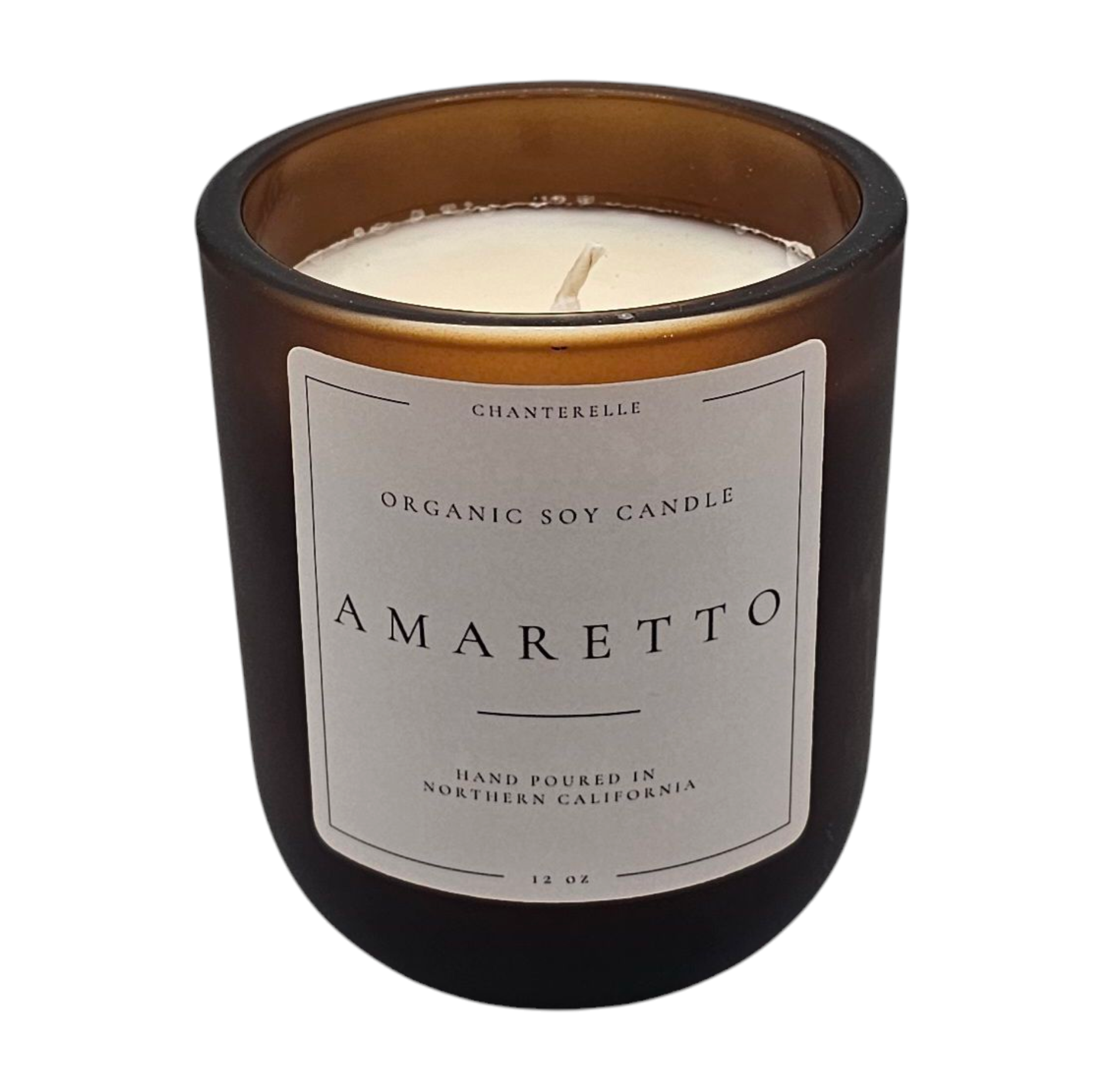 Amaretto Organic Soy Candle 12 oz