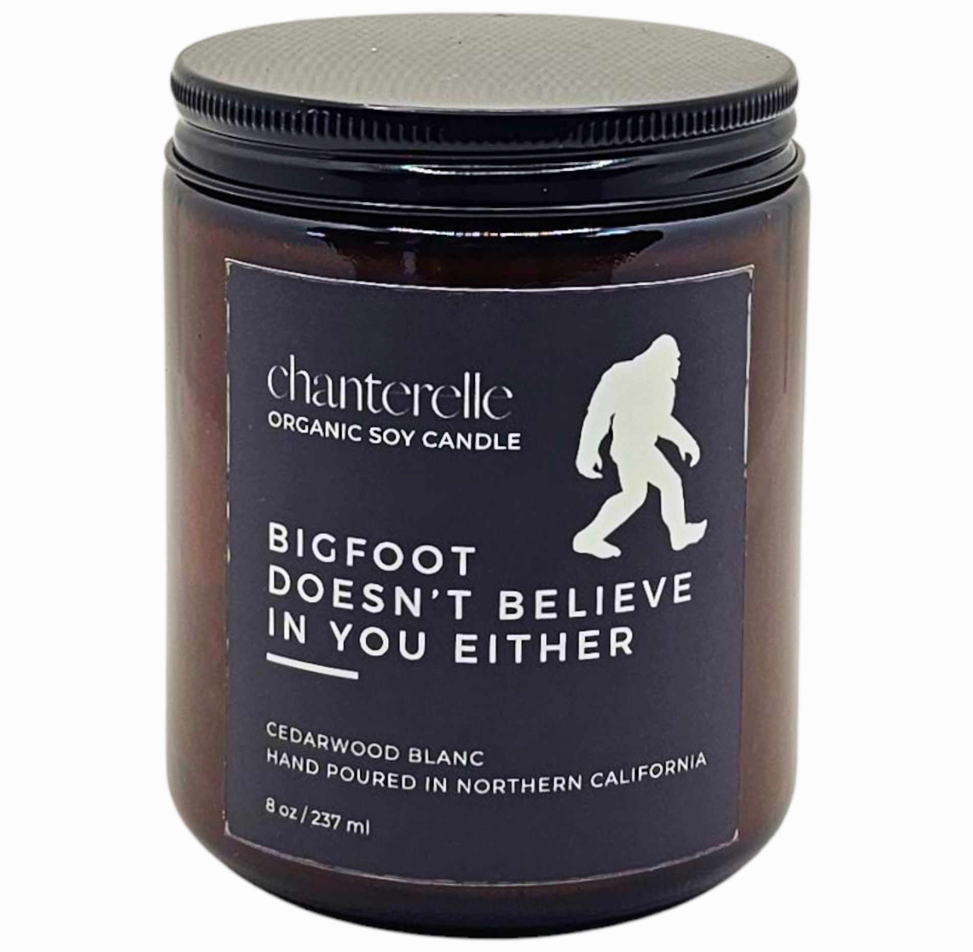 Bigfoot Doesn’t Believe In You Either Organic Soy Candle 8 oz