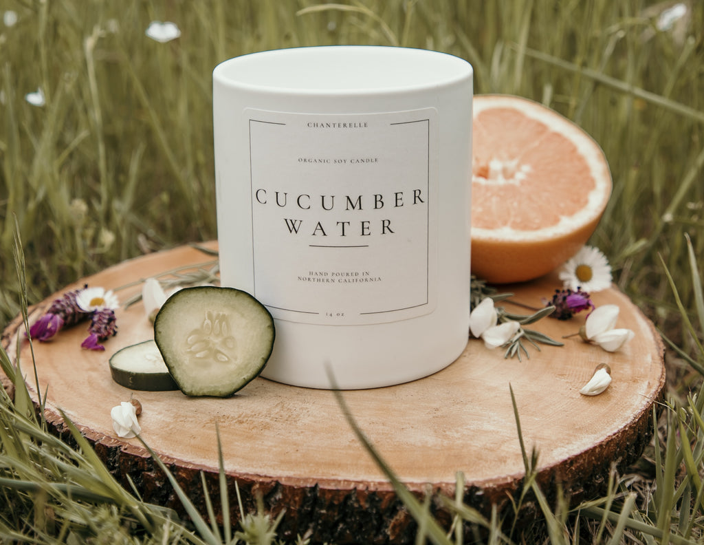 Cucumber Water Organic Soy Candle 14 oz