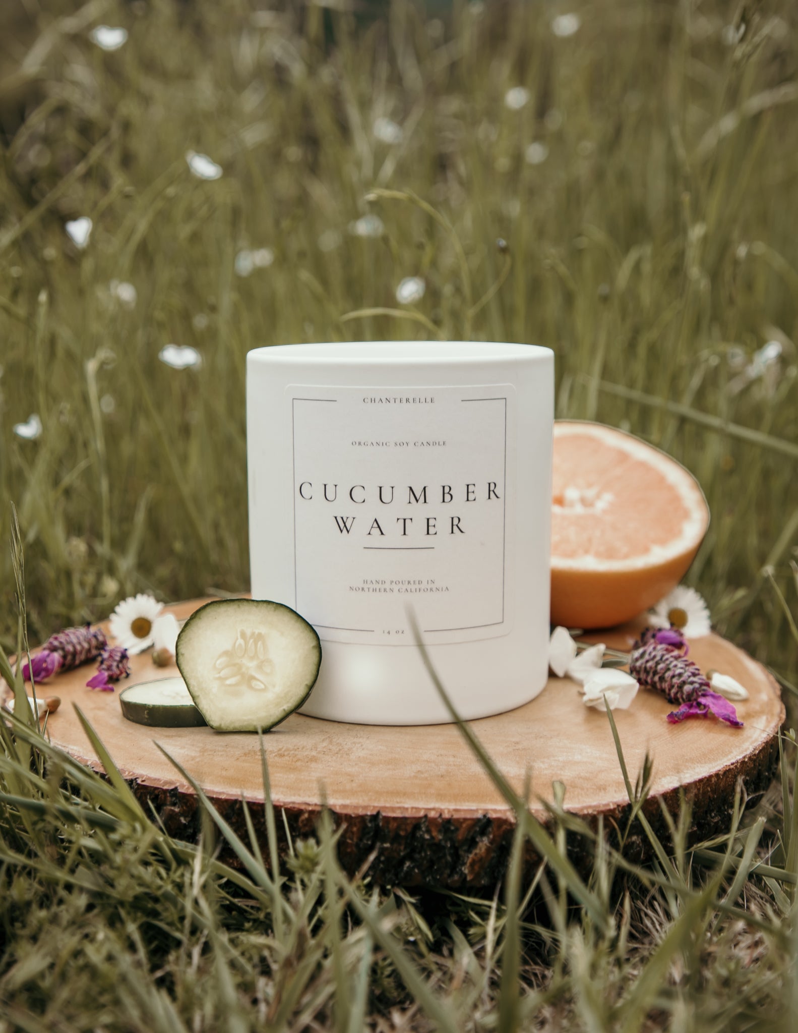 Cucumber Water Organic Soy Candle 14 oz