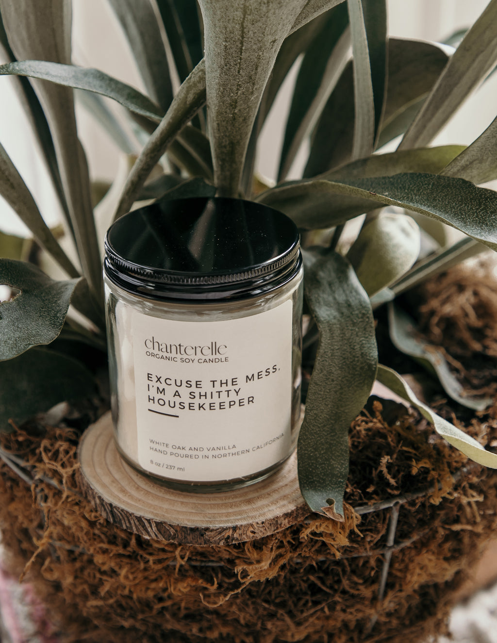 Excuse The Mess Organic Soy Candle 8oz