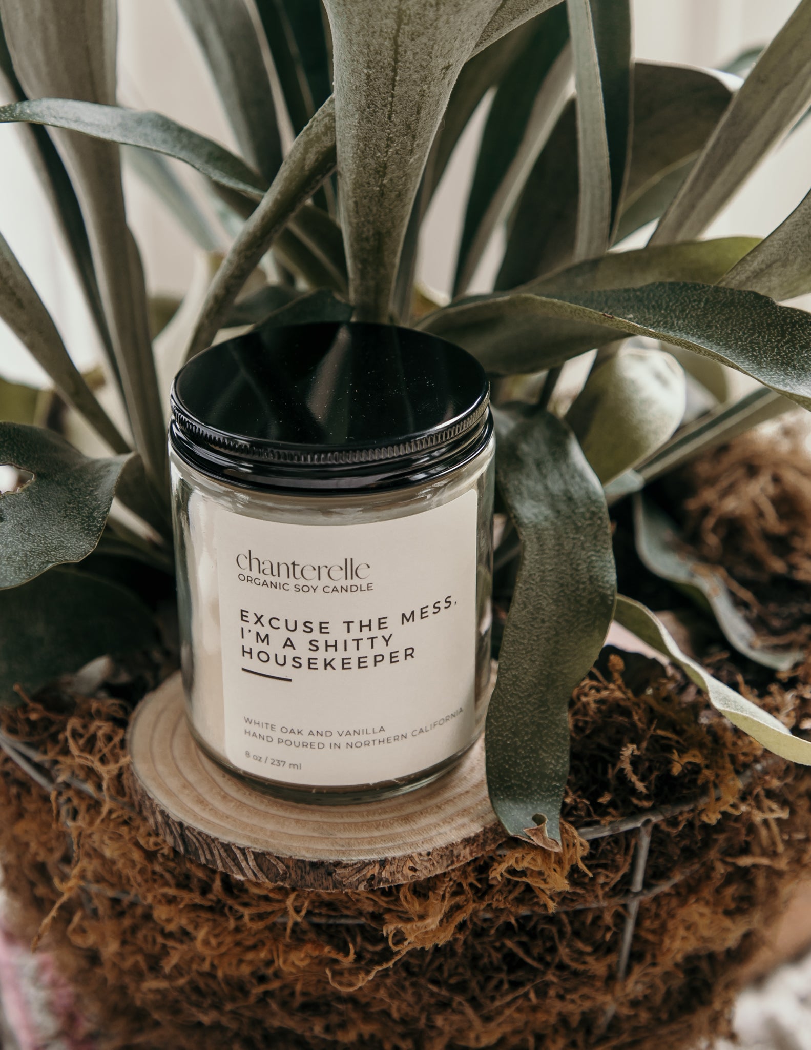Excuse The Mess Organic Soy Candle 8oz