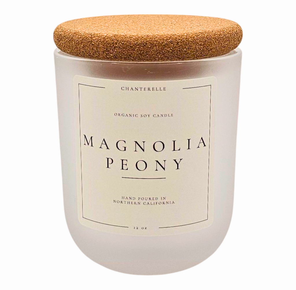 Magnolia & Peony Organic Soy Candle 12 oz