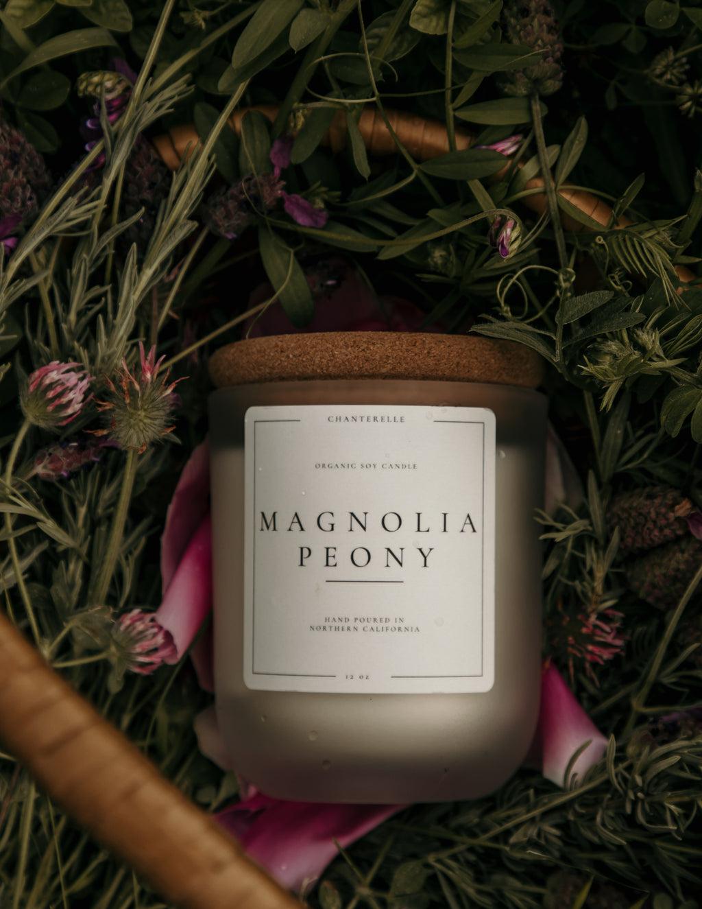 Magnolia & Peony Organic Soy Candle 12 oz