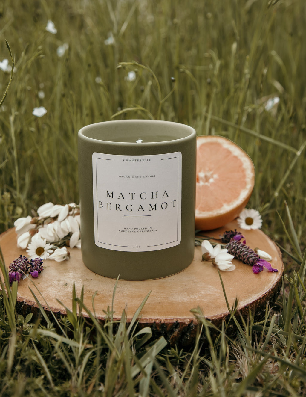 Matcha & Bergamot Organic Soy Candle 14 oz