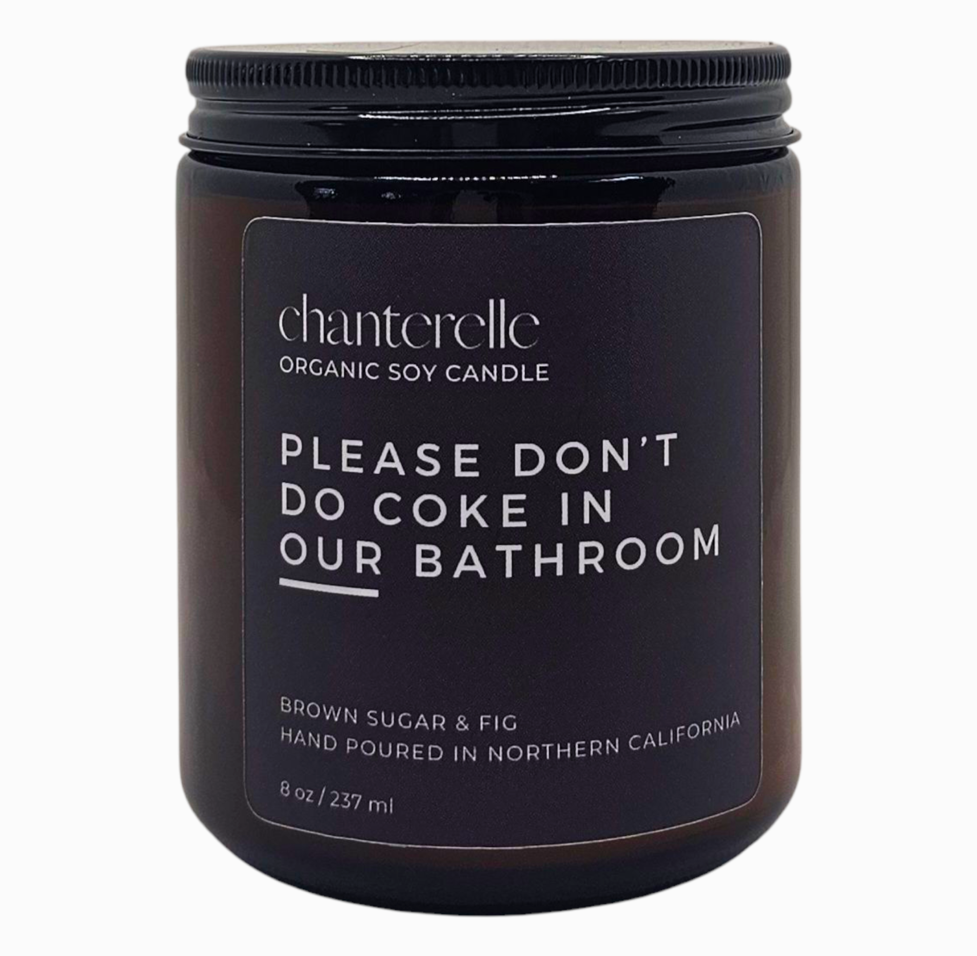 Please Don't Do Coke in Our Bathroom Organic Soy Candle 8oz