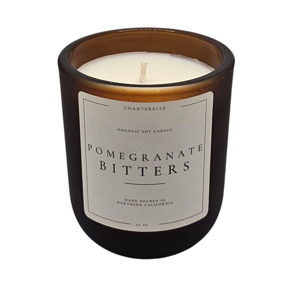 Pomegranate Bitters Organic Soy Candle 12 oz