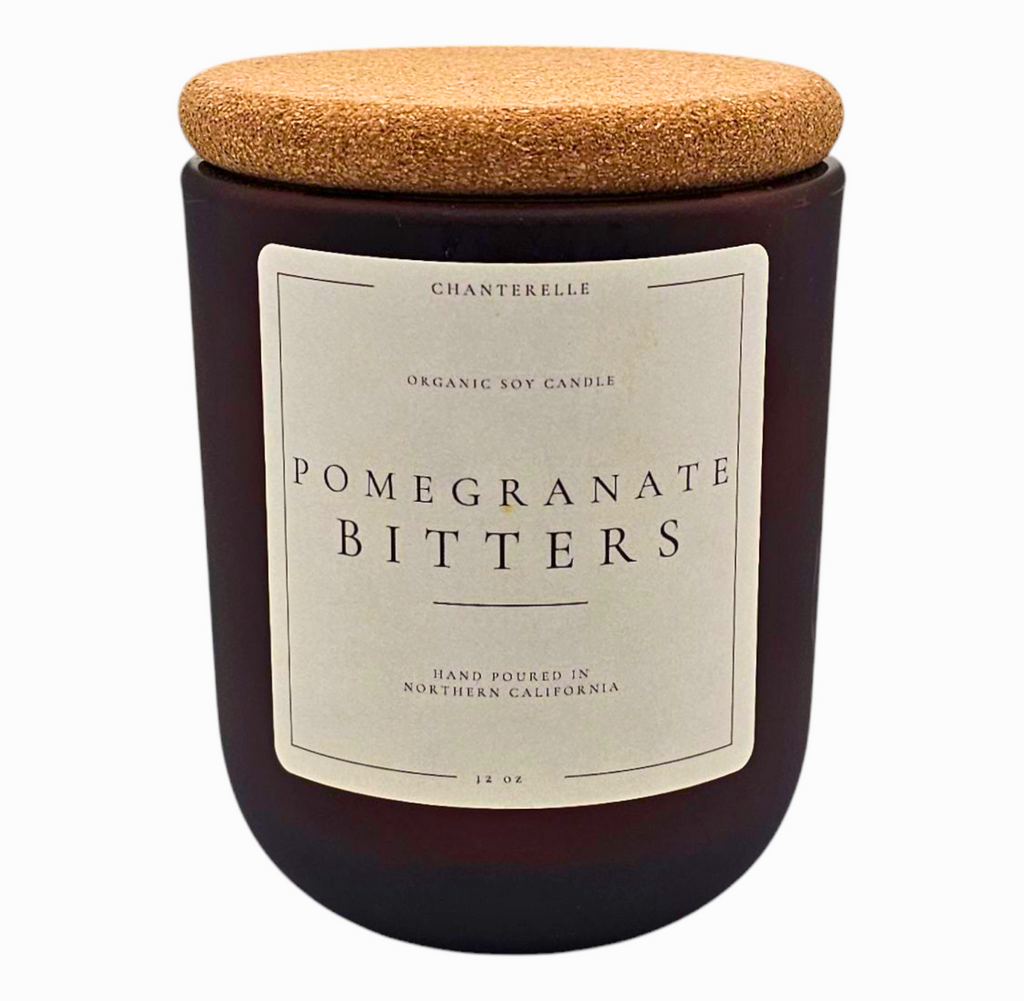 Pomegranate Bitters Organic Soy Candle 12 oz