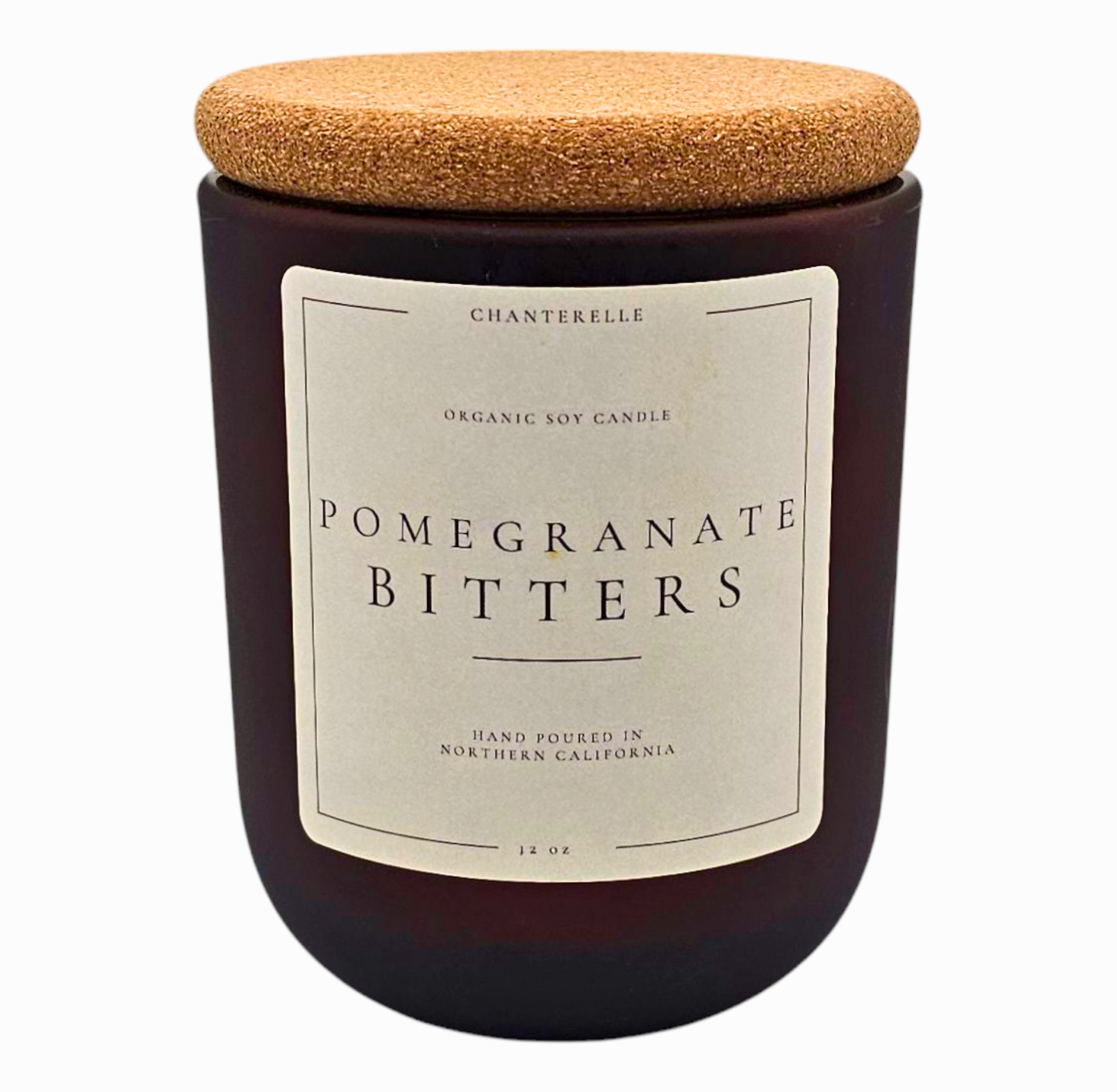 Pomegranate Bitters Organic Soy Candle 12 oz
