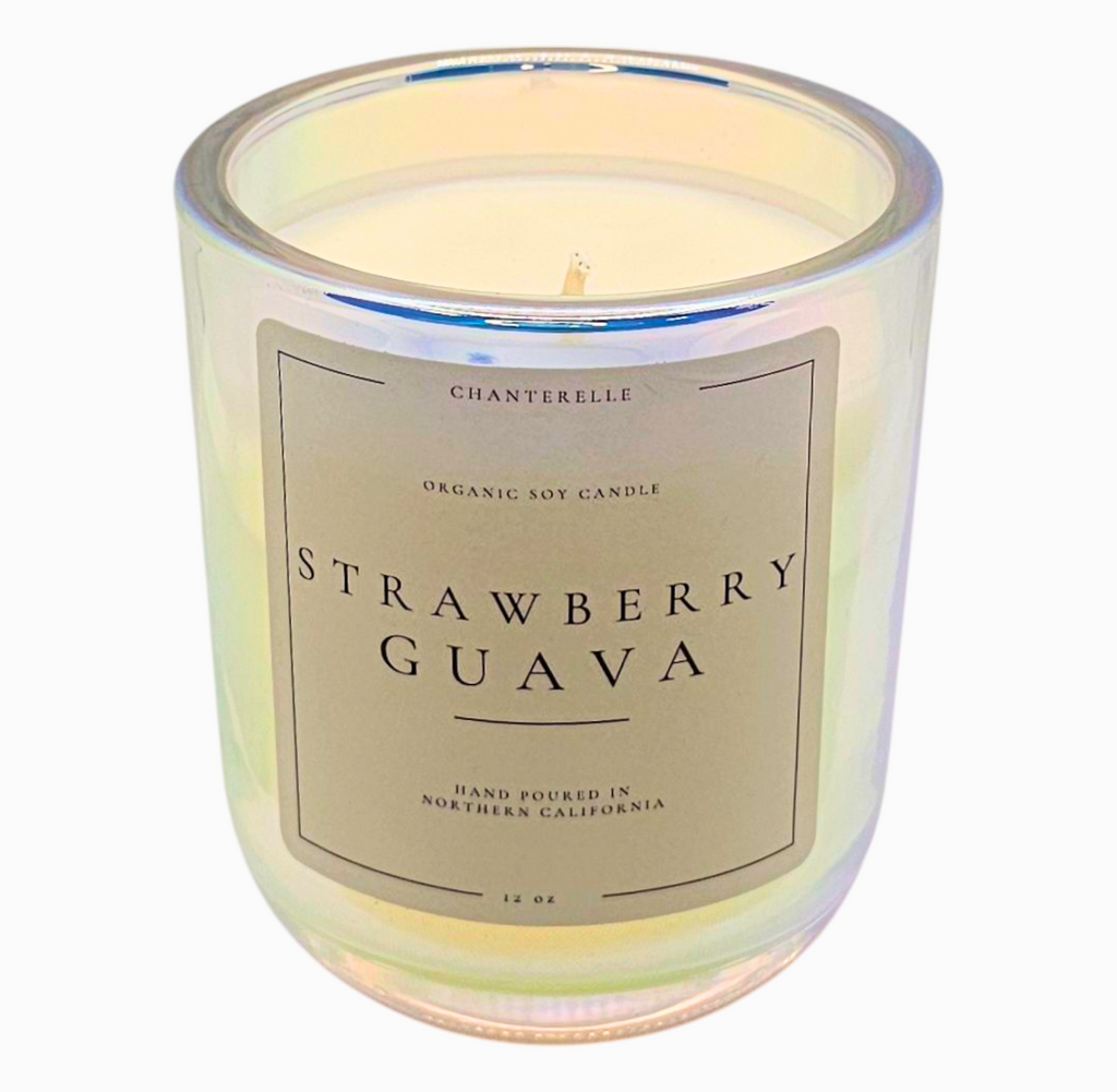 Strawberry Guava Organic Soy Candle 12 oz