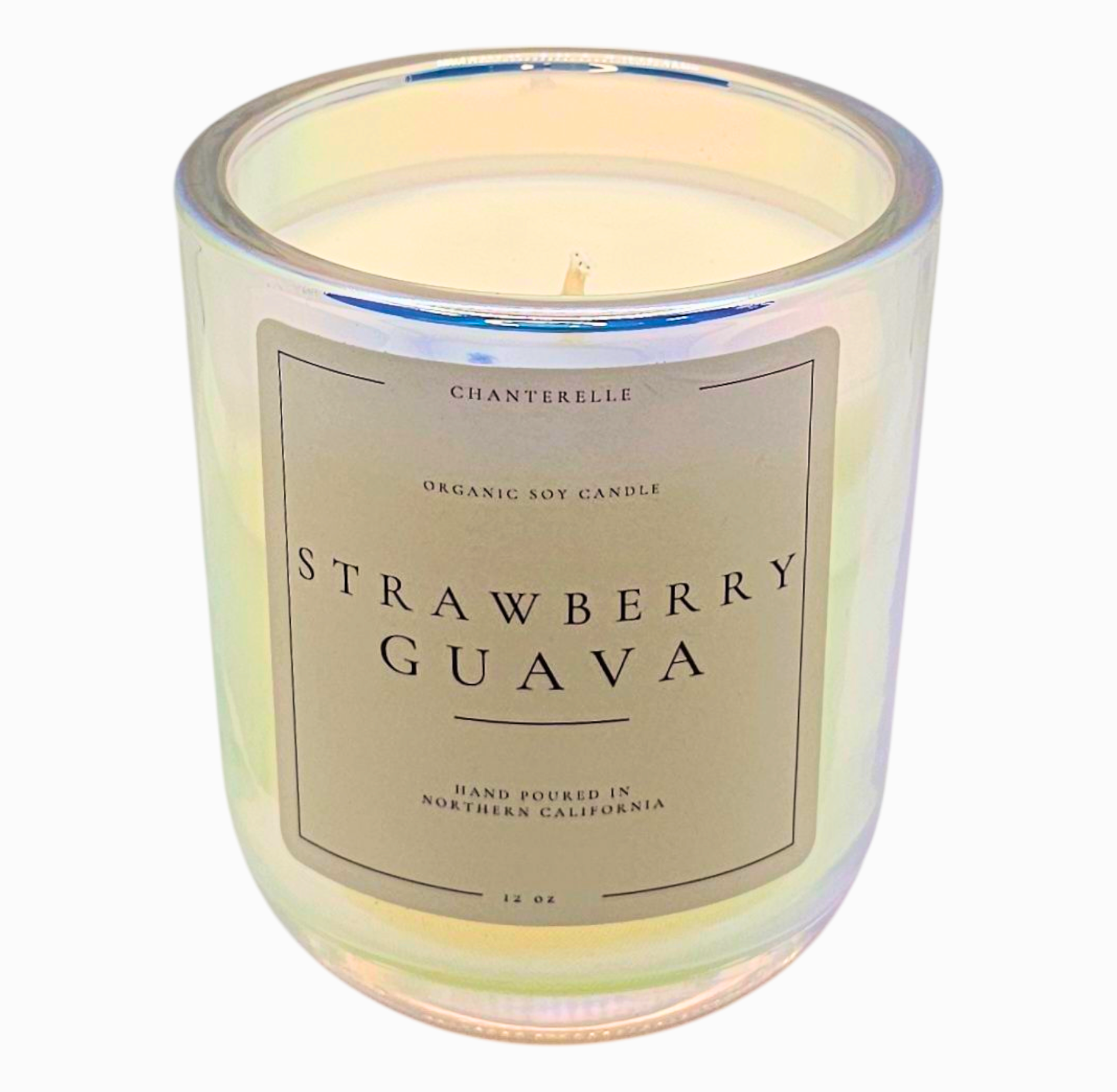 Strawberry Guava Organic Soy Candle 12 oz