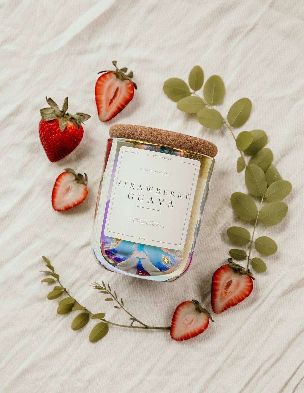 Strawberry Guava Organic Soy Candle 12 oz