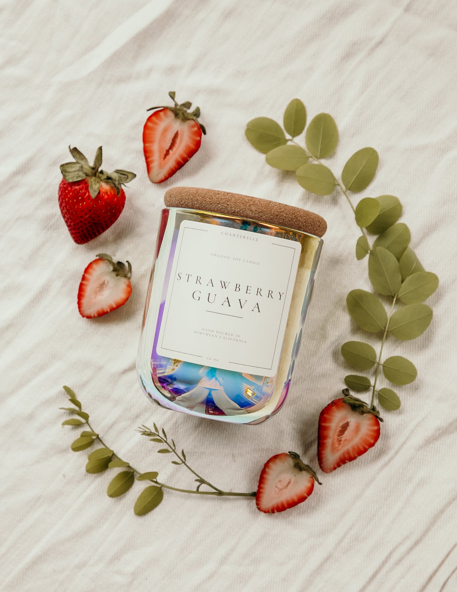 Strawberry Guava Organic Soy Candle 12 oz