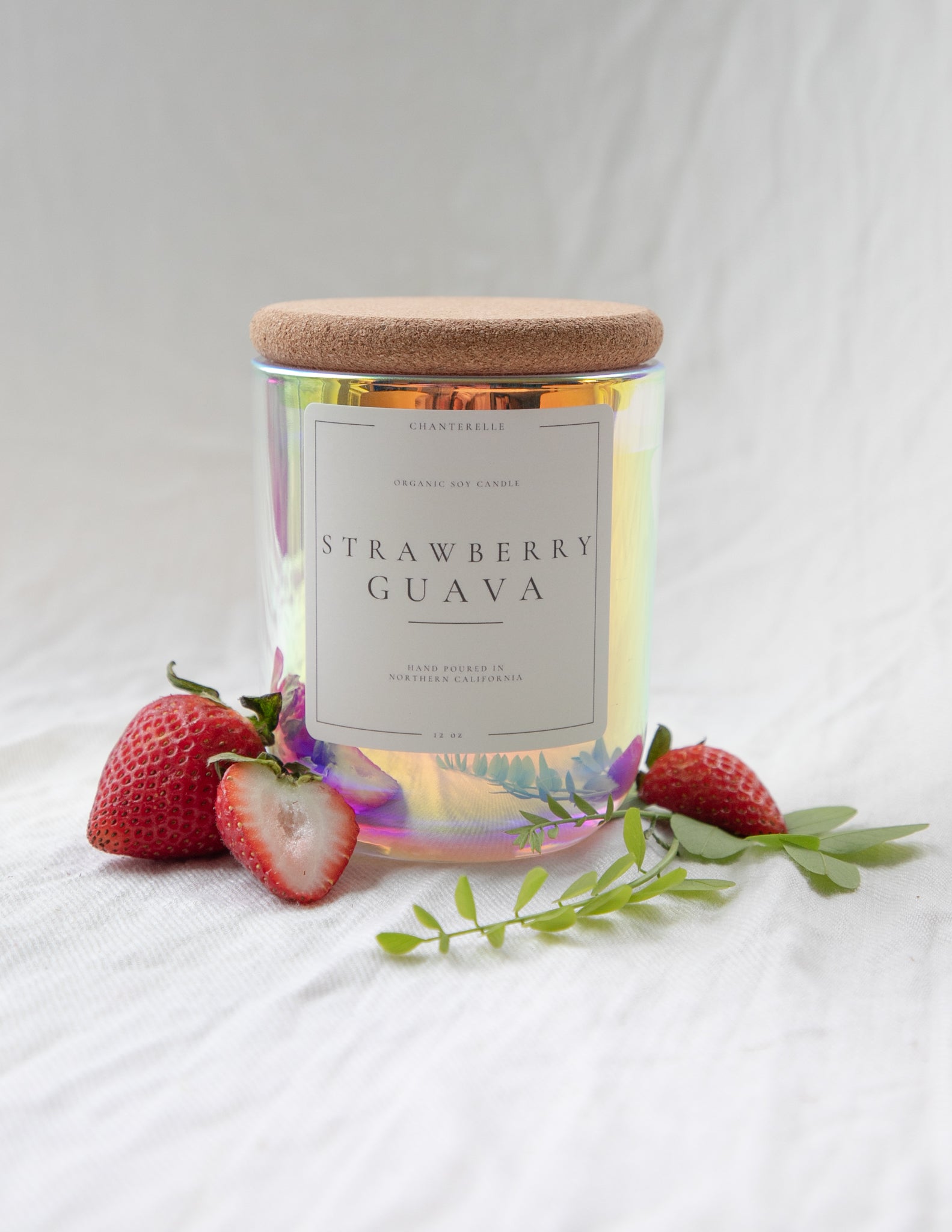 Strawberry Guava Organic Soy Candle 12 oz