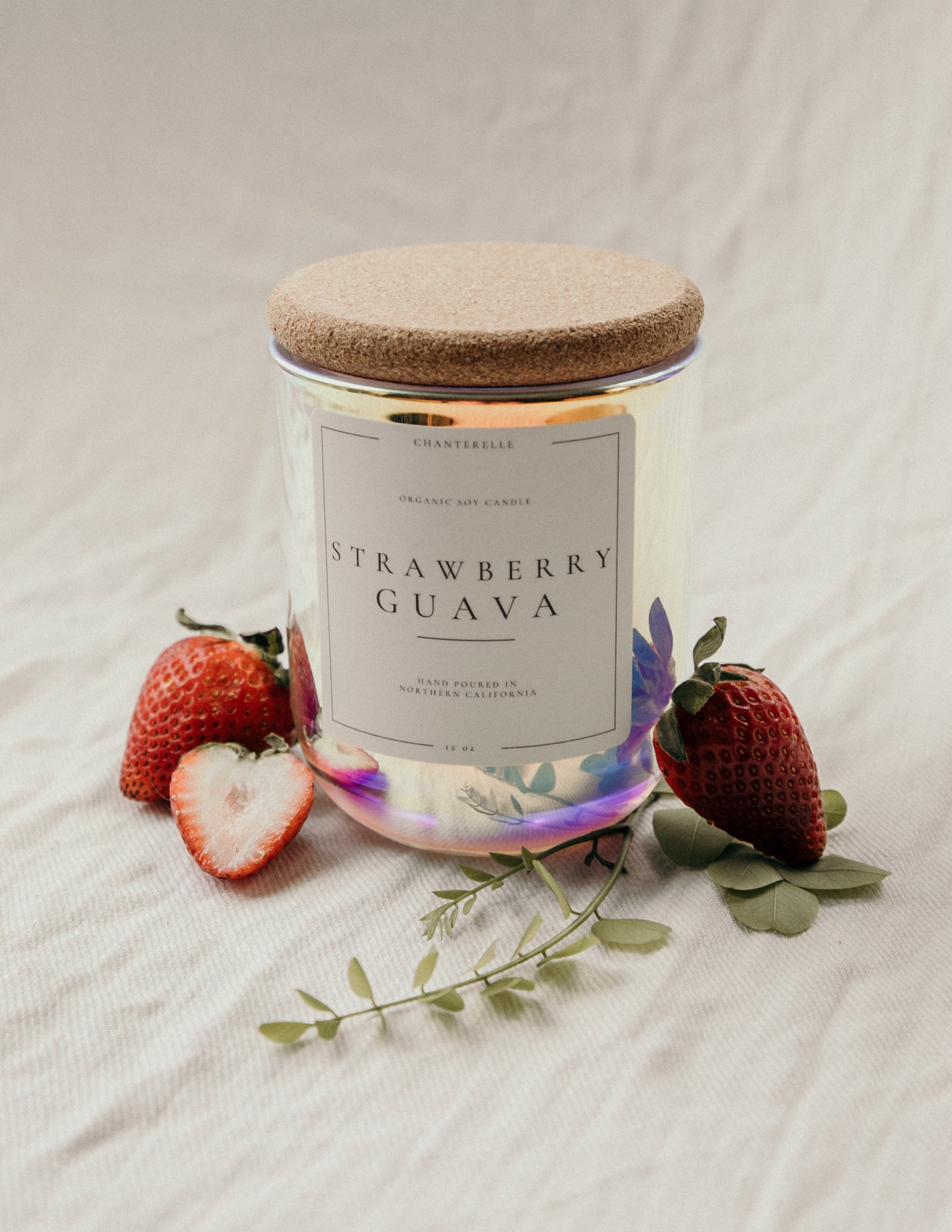 Strawberry Guava Organic Soy Candle 12 oz