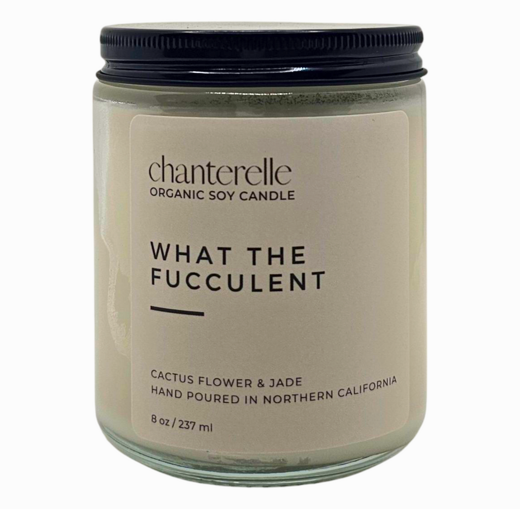 What the Fucculent Organic Soy Candle 8 oz